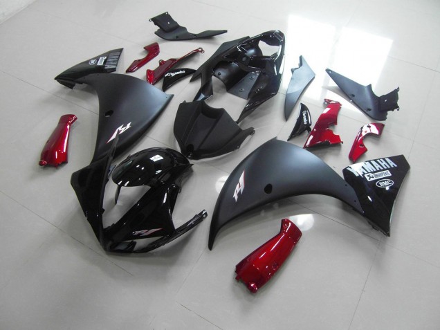 09-11 Matte Black Red YZF R1 Motorcycle Fairings 09-11 Matte Black Red YZF R1 Motorcycle Fairings