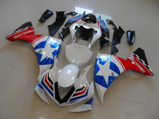 09-11 White Black Ducati Star YZF R1 Motorcycle Fairings