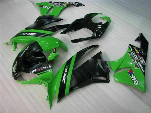 09-12 Black Green ZX6R Motorcycle Fairing Kits 09-12 Black Green ZX6R Motorcycle Fairing Kits