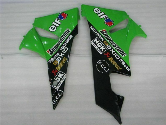09-12 Black Green ZX6R Motorcycle Fairing Kits 09-12 Black Green ZX6R Motorcycle Fairing Kits