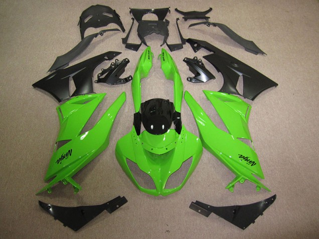 09-12 Black Green ZX6R Motorcycle Fairing 09-12 Black Green ZX6R Motorcycle Fairing