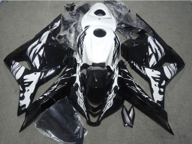 09-12 Black White CBR600RR Motorcycle Fairing