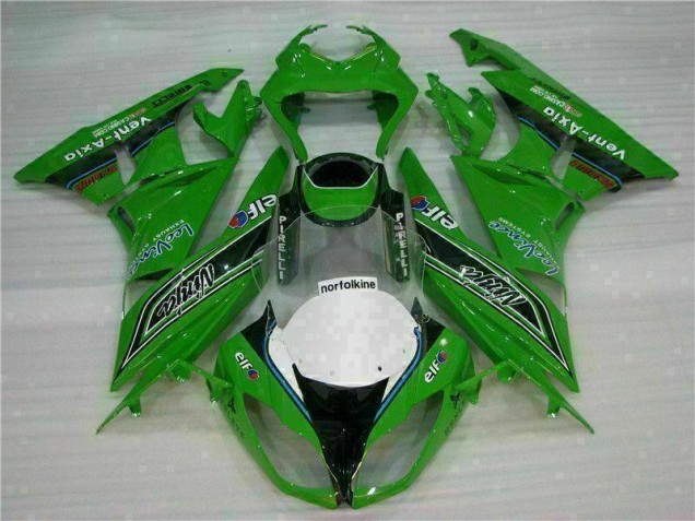 09-12 Green Black LeoVince ZX6R Motorcycle Fairings