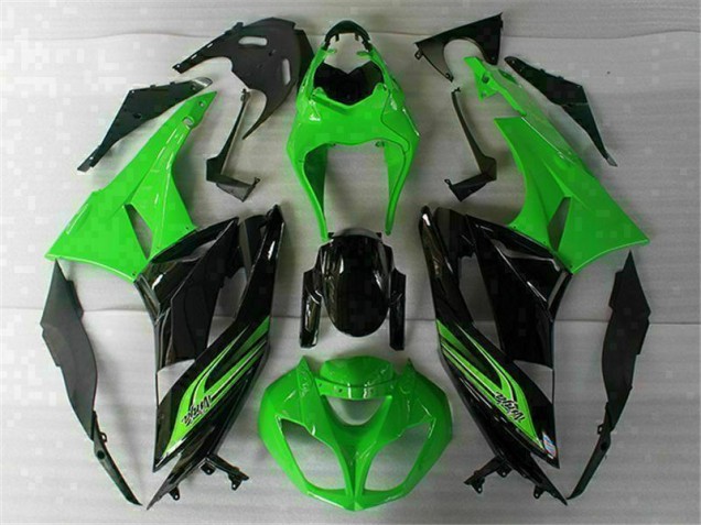 09-12 Green Black ZX6R Motorcycle Fairings 09-12 Green Black ZX6R Motorcycle Fairings