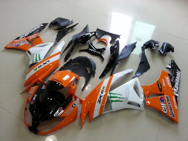 09-12 Orange Monster ZX6R Motorcycle Fairings 09-12 Orange Monster ZX6R Motorcycle Fairings