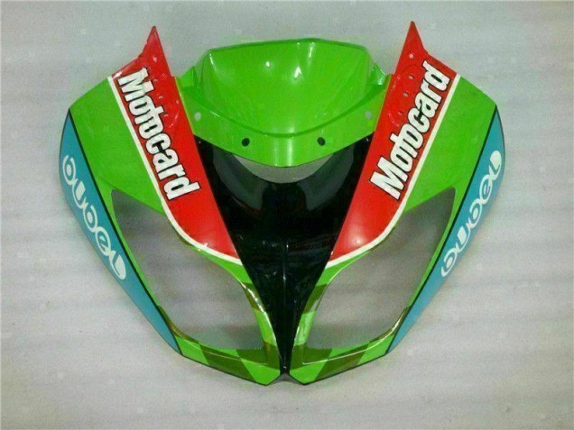 09-12 Red Green Motocard ZX6R Motorcycle Fairings