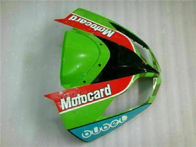 09-12 Red Green Motocard ZX6R Motorcycle Fairings