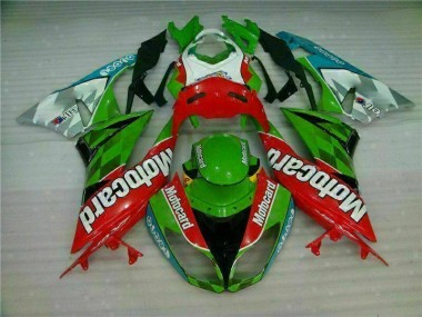 09-12 Red Green Motocard ZX6R Motorcycle Fairings