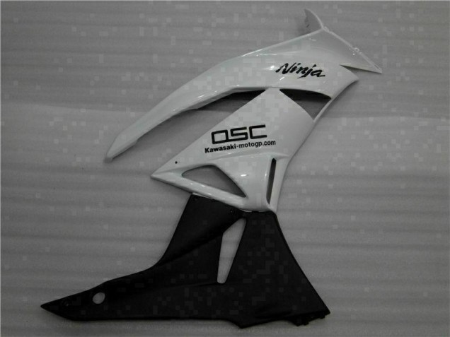 09-12 White Black Ninja ZX6R Motorcycle Fairings