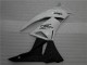 09-12 White Black Ninja ZX6R Motorcycle Fairings