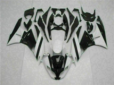 09-12 White Black ZX6R Motorcycle Fairings