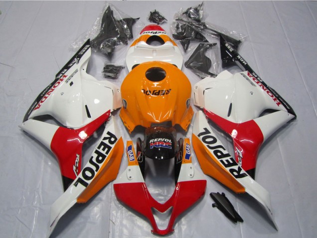 09-12 White Orange Black Repsol CBR600RR Motorcycle Fairings 09-12 White Orange Black Repsol CBR600RR Motorcycle Fairings