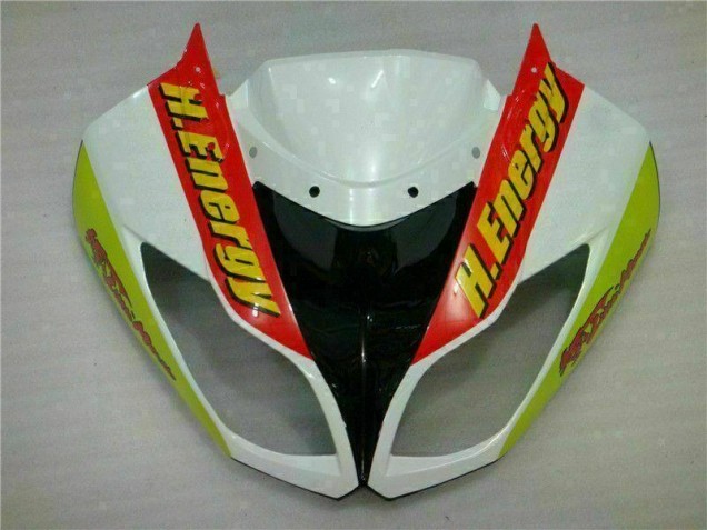 09-12 White Red H. Energy ZX6R Motorcycle Fairings 09-12 White Red H. Energy ZX6R Motorcycle Fairings