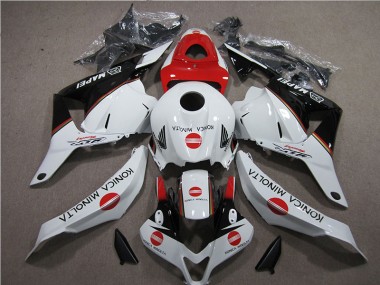 09-12 White Red Konica Minolta CBR600RR Motorcycle Fairings