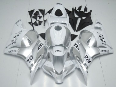 09-12 White Silver Repsol CBR600RR Motorcycle Fairings