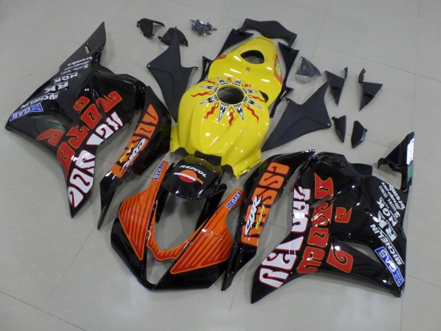 09-12 Yellow Rossi Race CBR600RR Motorcycle Fairings 09-12 Yellow Rossi Race CBR600RR Motorcycle Fairings