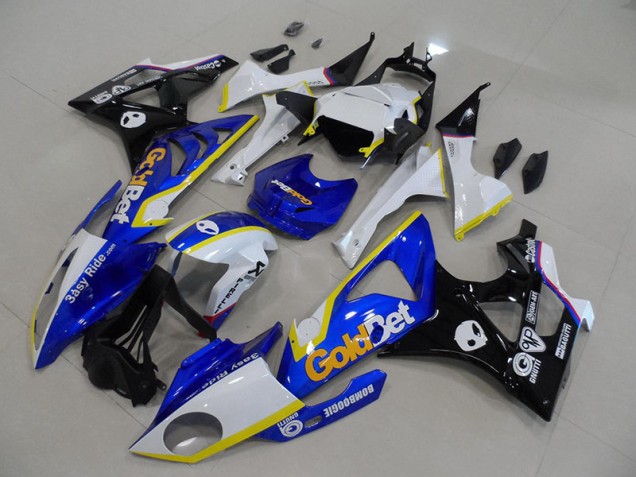 09-14 Blue White GoldBet S1000RR Motorcycle Fairing