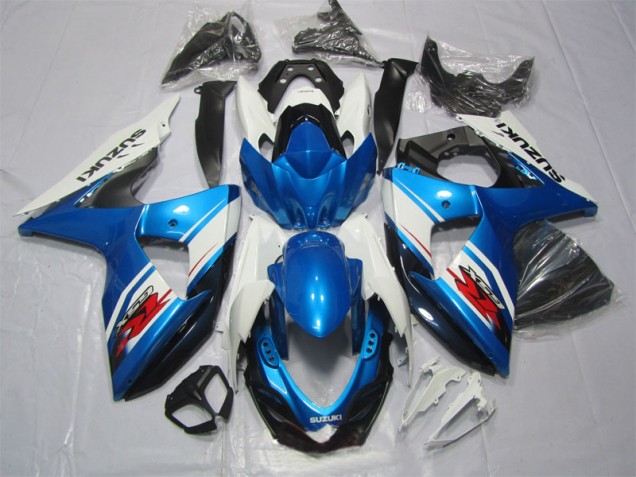 09-16 Blue White GSXR 1000 Motorcycle Fairing 09-16 Blue White GSXR 1000 Motorcycle Fairing