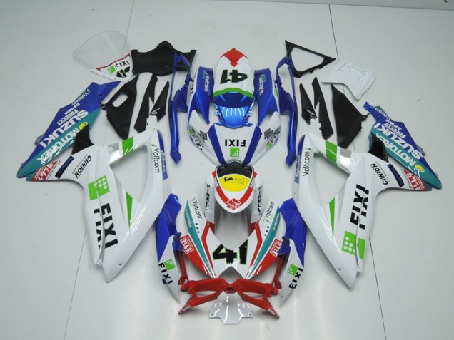 09-16 Fixi Light Blue GSXR 1000 Motorcycle Fairings