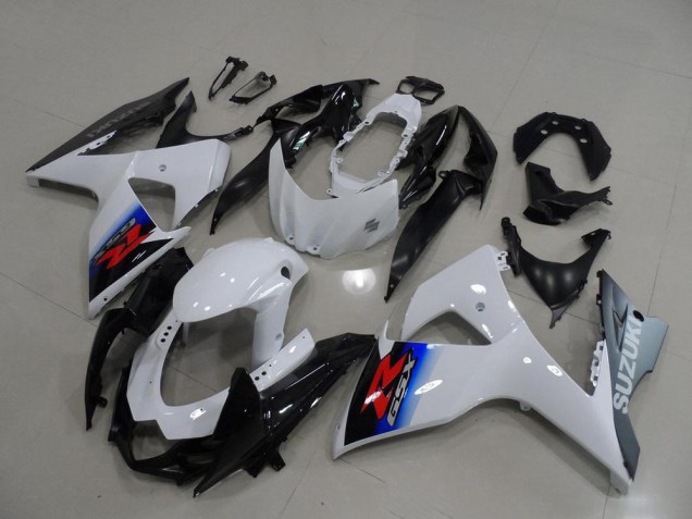 09-16 White Silver GSXR 1000 Motorcycle Fairings