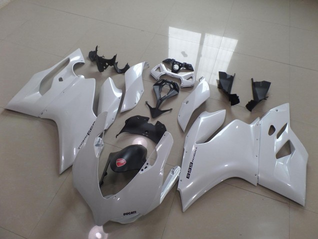 11-14 Pearl White Ducati 1199 Motorcycle Fairings 11-14 Pearl White Ducati 1199 Motorcycle Fairings