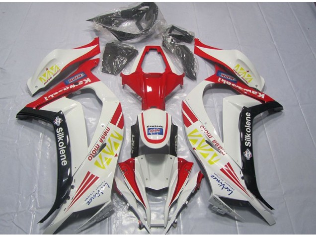 11-15 White Red Silkolene ZX10R Motorcycle Fairings 11-15 White Red Silkolene ZX10R Motorcycle Fairings