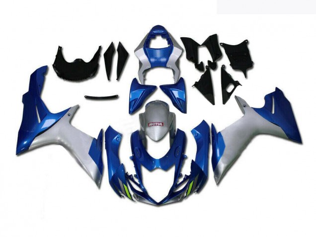 11-21 Blue Silver GSXR 600/750 Motorcycle Fairings 11-21 Blue Silver GSXR 600/750 Motorcycle Fairings