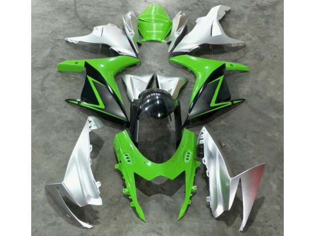 11-21 Green Silver GSXR 600/750 Motorcycle Fairings 11-21 Green Silver GSXR 600/750 Motorcycle Fairings