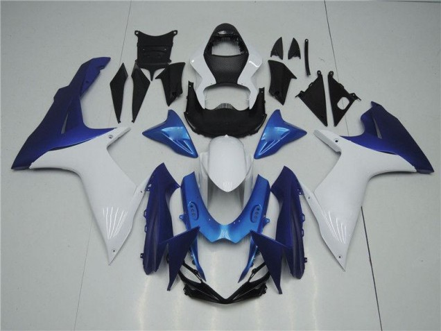 11-21 White Blue GSXR 600/750 Motorcycle Fairings 11-21 White Blue GSXR 600/750 Motorcycle Fairings