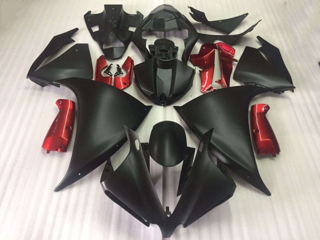 12-14 Matte Black Glossy Red YZF R1 Motorcycle Fairings