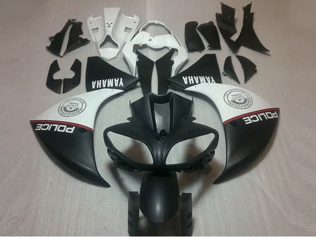 12-14 Matte Black White YZF R1 Motorcycle Fairings 12-14 Matte Black White YZF R1 Motorcycle Fairings