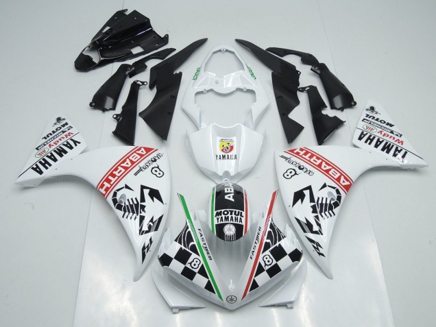 12-14 White Black Abrath YZF R1 Motorcycle Fairings 12-14 White Black Abrath YZF R1 Motorcycle Fairings