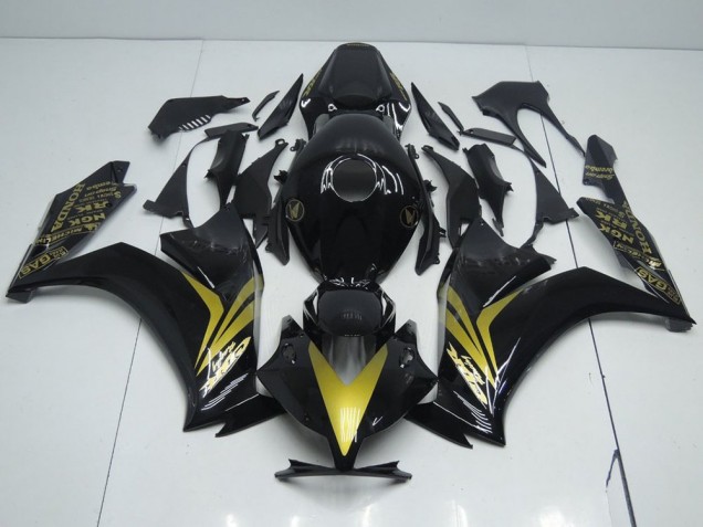 12-16 Glossy Black and Gold CBR1000RR Motorcycle Fairings 12-16 Glossy Black and Gold CBR1000RR Motorcycle Fairings