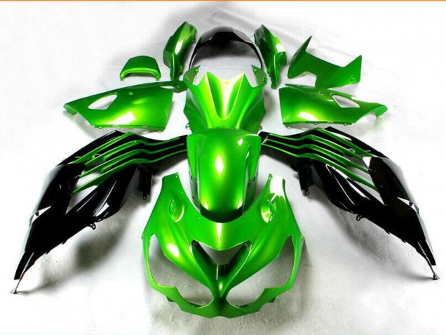 12-21 Black Green ZX14R ZZR1400 Motorcycle Fairing