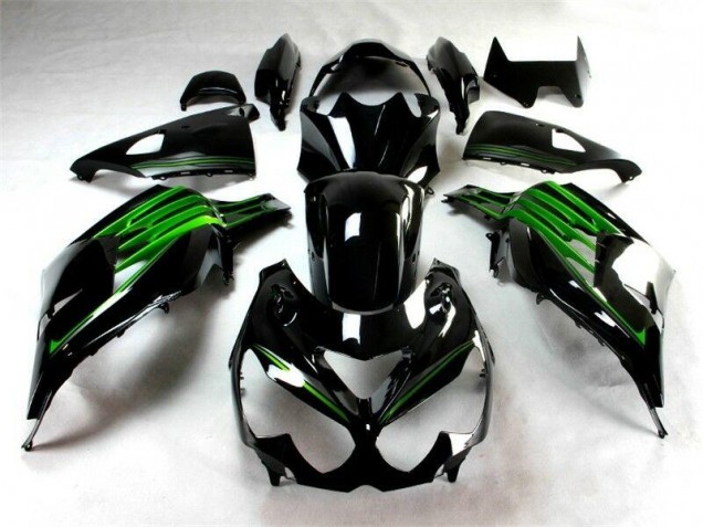12-21 Black Green ZX14R ZZR1400 Motorcycle Fairings 12-21 Black Green ZX14R ZZR1400 Motorcycle Fairings
