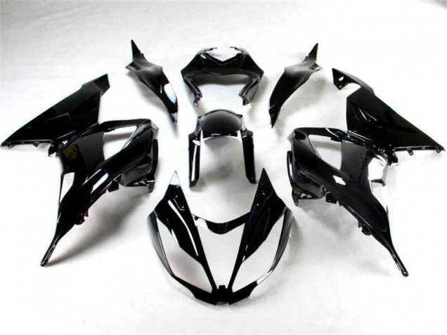 13-18 Glossy Black ZX6R Motorcycle Fairings 13-18 Glossy Black ZX6R Motorcycle Fairings