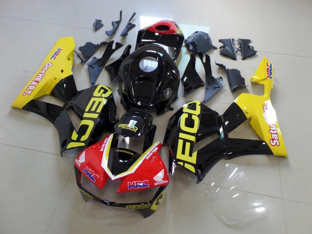 13-21 Yellow Black Geico CBR600RR Motorcycle Fairings