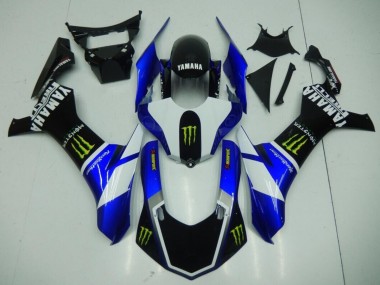 15-19 Black Blue Monster YZF R1 Motorcycle Fairings
