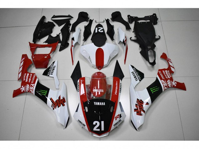 15-19 Red Black 21 YZF R1 Motorcycle Fairings 15-19 Red Black 21 YZF R1 Motorcycle Fairings