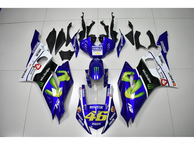 17-21 Monster Blue Movistar 46 YZF R6 Motorcycle Fairings