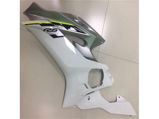 17-21 White Silver YZF R6 Motorcycle Fairings 17-21 White Silver YZF R6 Motorcycle Fairings