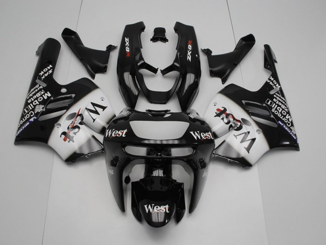94-97 Black White West ZX9R Motorcycle Fairings 94-97 Black White West ZX9R Motorcycle Fairings