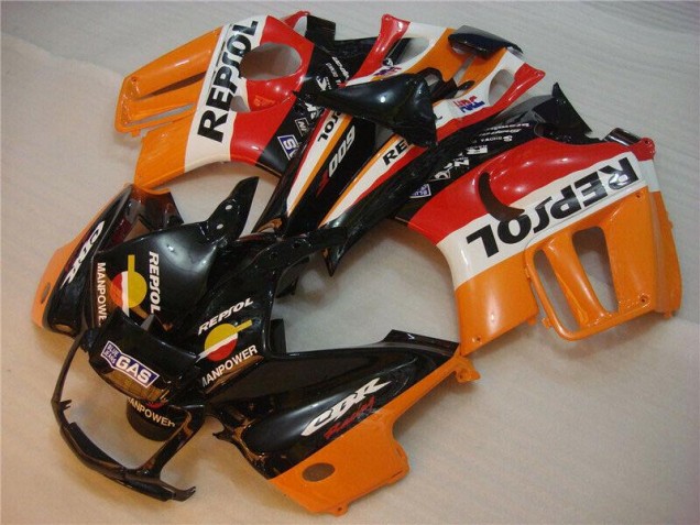 95-98 Black Orange Repsol CBR600 F3 Motorcycle Fairings 95-98 Black Orange Repsol CBR600 F3 Motorcycle Fairings