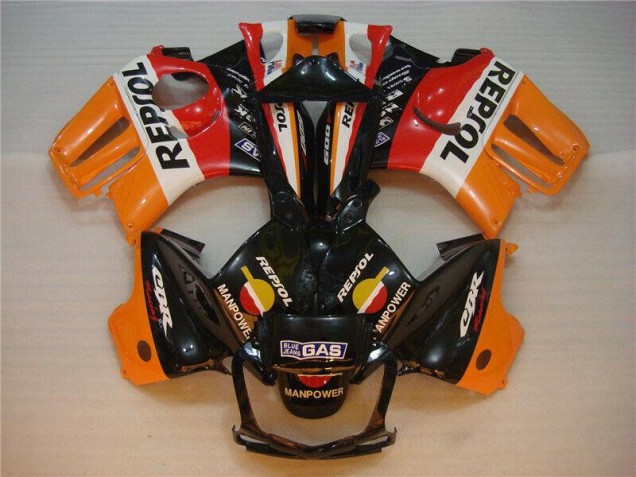 95-98 Black Orange Repsol CBR600 F3 Motorcycle Fairings 95-98 Black Orange Repsol CBR600 F3 Motorcycle Fairings