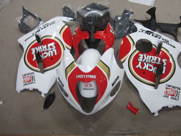 96-07 White Lucky Strike Motul GSXR 1300 Hayabusa Motorcycle Fairings 96-07 White Lucky Strike Motul GSXR 1300 Hayabusa Motorcycle Fairings