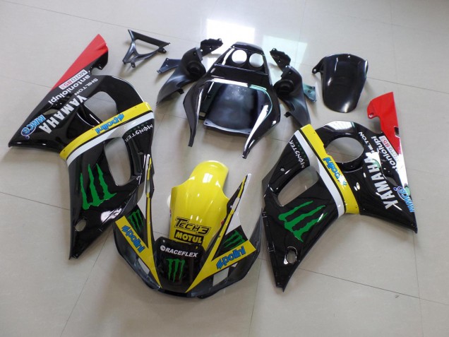 98-02 Black Yellow Monster YZF R6 Motorcycle Fairings