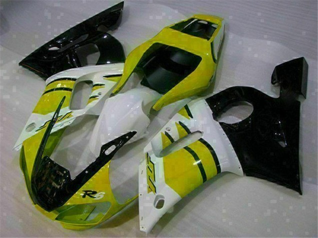 98-02 Yellow White YZF R6 Motorcycle Fairings 98-02 Yellow White YZF R6 Motorcycle Fairings