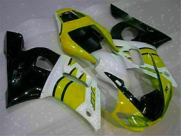98-02 Yellow White YZF R6 Motorcycle Fairings 98-02 Yellow White YZF R6 Motorcycle Fairings