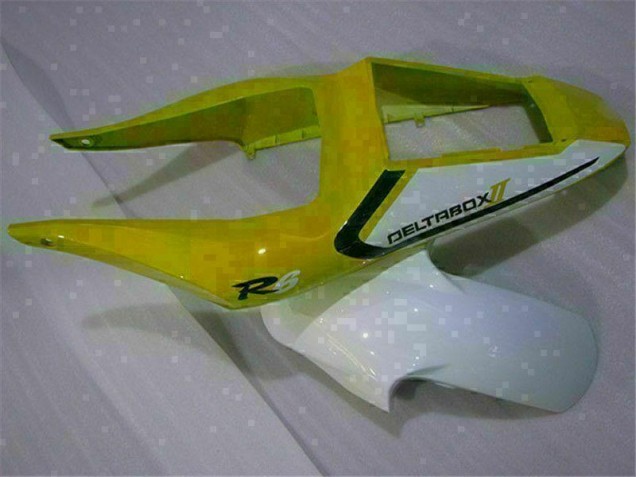 98-02 Yellow White YZF R6 Motorcycle Fairings 98-02 Yellow White YZF R6 Motorcycle Fairings