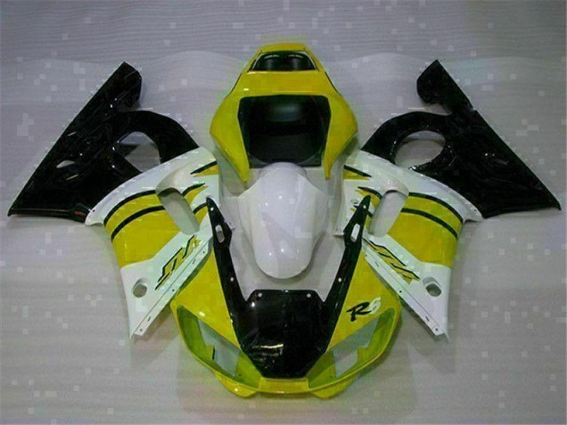 98-02 Yellow White YZF R6 Motorcycle Fairings 98-02 Yellow White YZF R6 Motorcycle Fairings